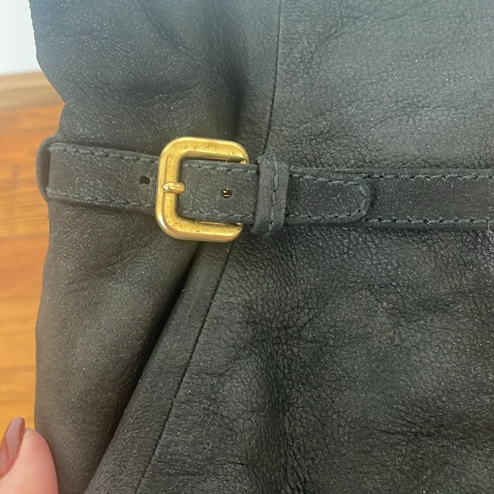 PRADA AUTHENTIC BLACK SUEDE BOOTS, Size 38.5, Like New - Picture 5 of 13